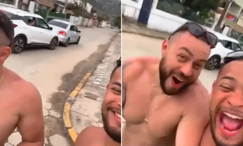 VÍDEO - Mulheres distraídas por homens sem camisa batem carro em Itanhaém