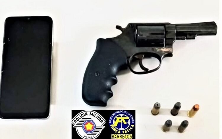 Polícia Militar encontra revólver com numeração suprimida em Barretos