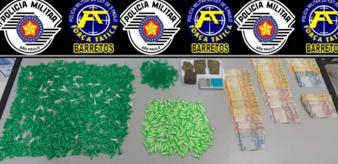 PM detém cinco suspeitos e apreende mais de 1Kg de drogas