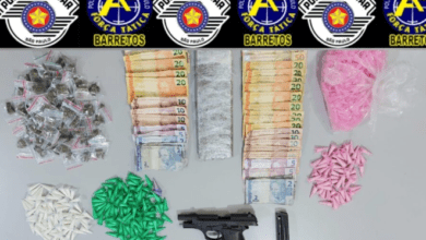 Quatro suspeitos detidos em Barretos com drogas, arma e dinheiro