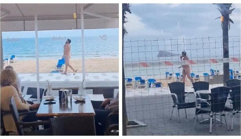 Homem é flagrando andando pelado pela Praia