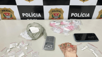 Polícia prende suspeito por tráfico de entorpecente