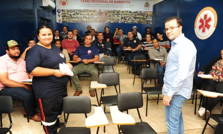SAMU 192 Barretos inicia capacitação de técnicos de enfermagem e motoristas