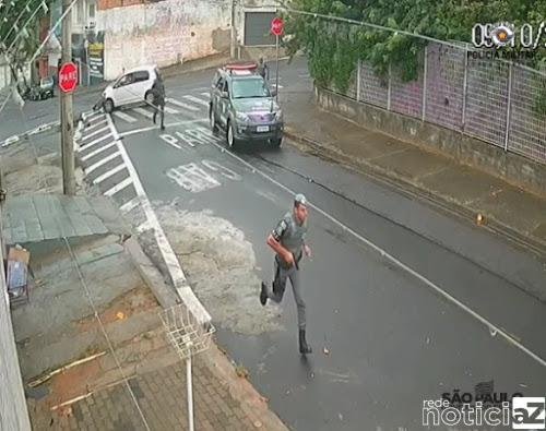 VÍDEO - Criminoso foge, mas acaba detido pelo Baep