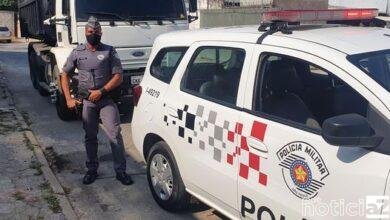 Polícia Militar recupera caminhão recuperado