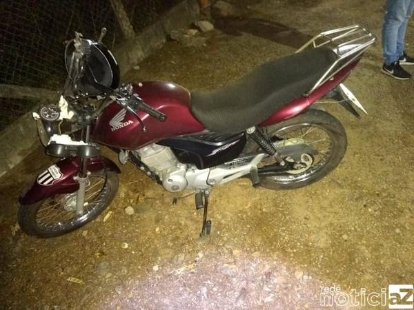 Casal que sofreu acidente estava nesta moto