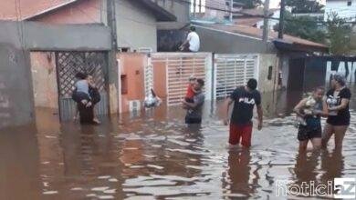 Chuva deixa alagamentos em Várzea Paulista