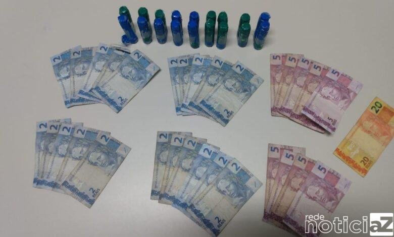 Menor detido por tráfico de drogas; recepção e adulteração da moto