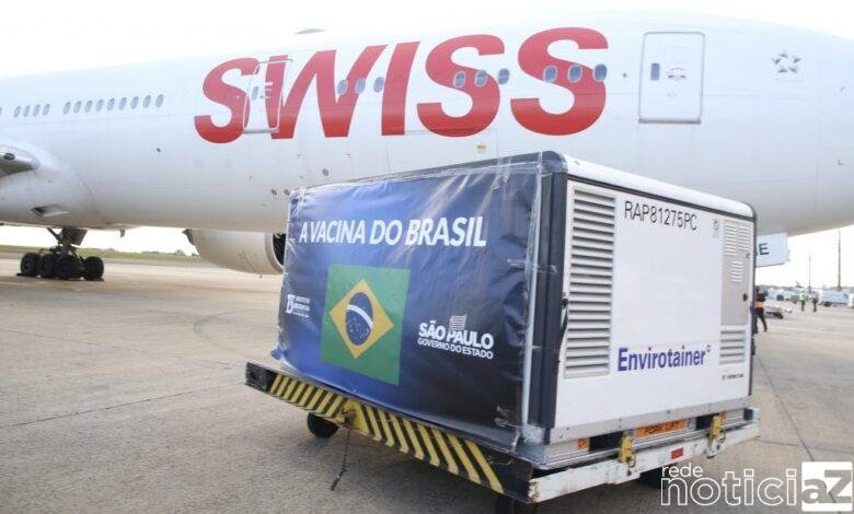 Mais 500 mil doses da CoronaVac chegam à São Paulo