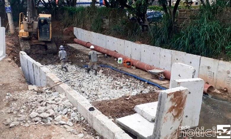 Córrego Ilhabela recebe obras contra alagamentos