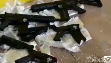 VÍDEO PRF - Arsenal com 17 fuzis é apreendido