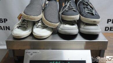 Passageiros tentam embarcar com drogas no tênis