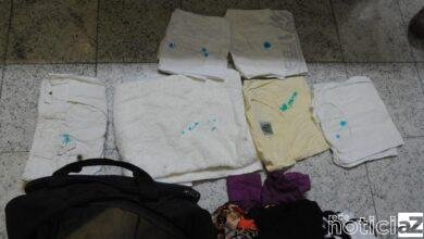 Cocaína é encontrada em roupas engomadas