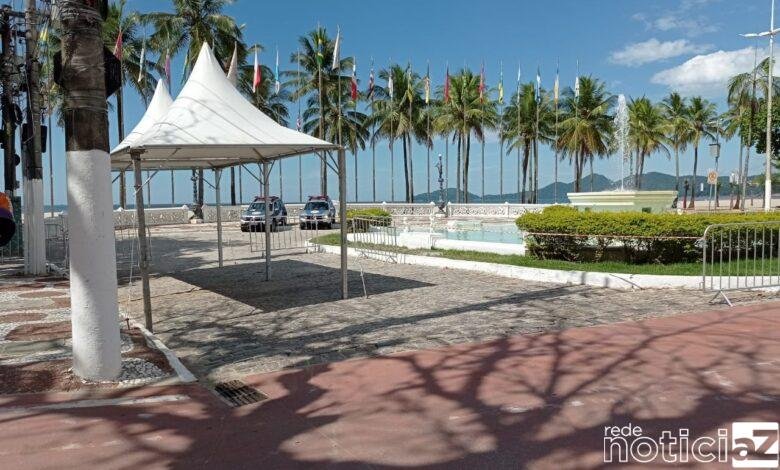 VÍDEO - Santos fecha as praias na Virada do Ano