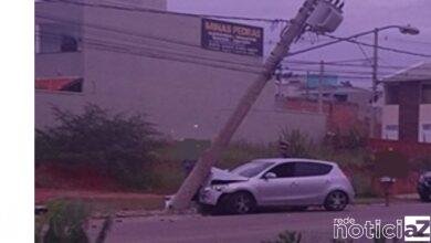Motorista atinge poste em Jundiaí; Cidade que lidera este tipo de acidente