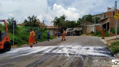 Lombadas começam a ser instaladas em Cabreúva