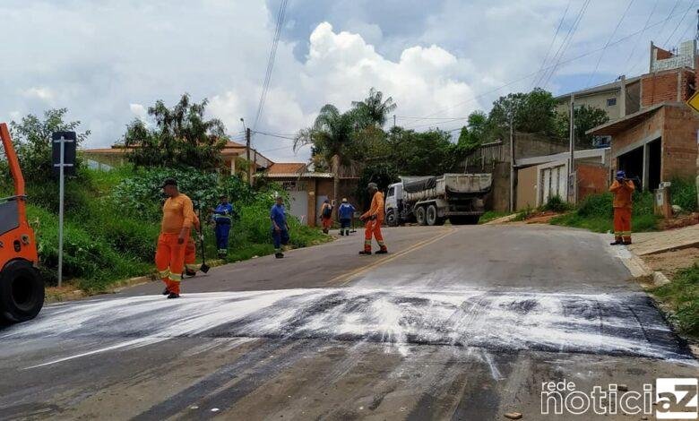 Lombadas começam a ser instaladas em Cabreúva