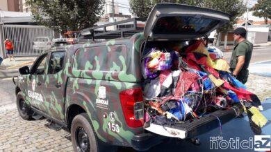 Balão cai em poste do Vianelo