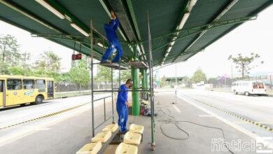 Terminal Cecap passa por obras de melhoria