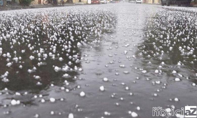 O granizo deu as caras na Região de Jundiaí