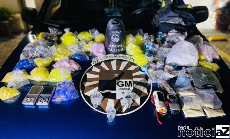 Guarda de Jundiaí apreende quase 5 kg de drogas