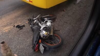 Moto e ônibus se envolvem em acidente em Jundiaí