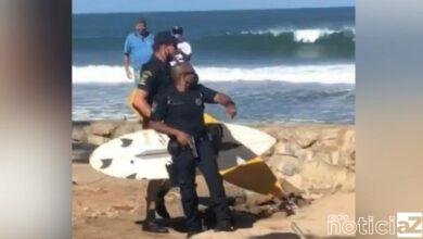 Surfistas se envolvem em confusão com fiscalização de Guarujá
