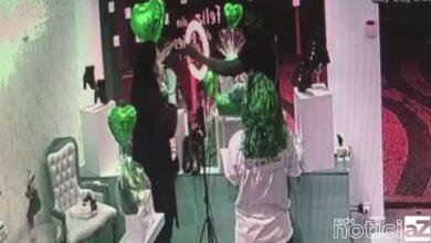 Vídeo de loja sendo assaltada ao vivo