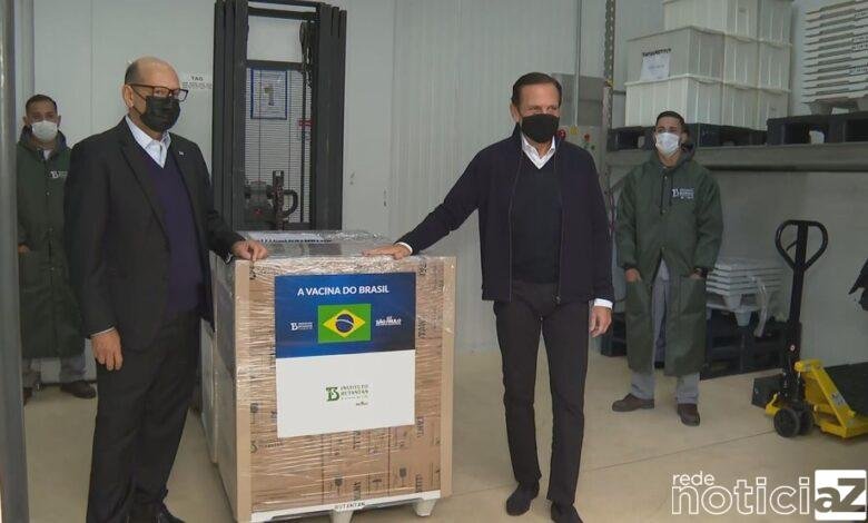 Mais de 1,1 milhão de doses da CoronaVac são entregues ao Ministério da Saúde