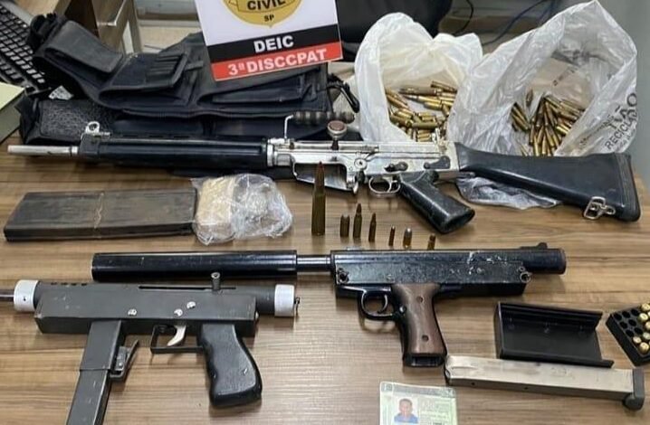 Armas de guerra são apreendidas em Jarinu
