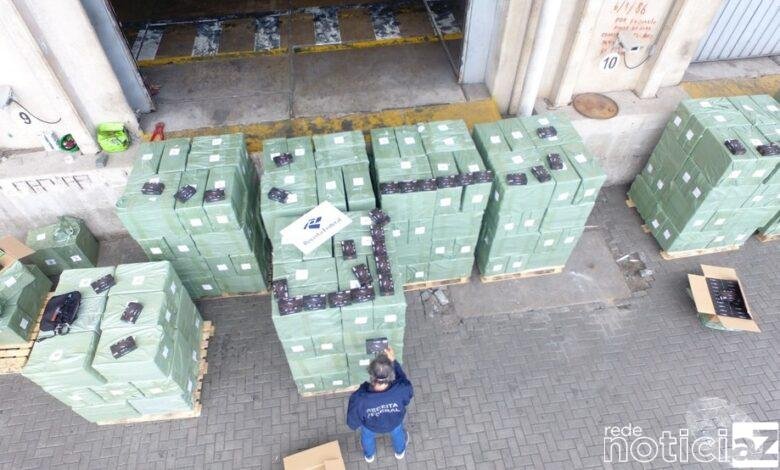 Quarenta mil desbloqueadores de TV são apreendidos no Porto de Santos