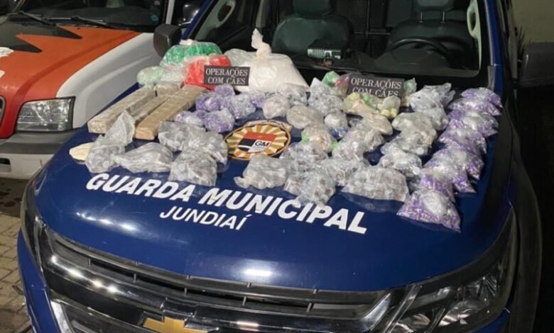 Grande quantia de drogas é apreendida pela Guarda de Jundiaí
