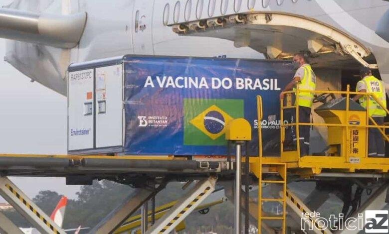 São Paulo recebe 6 mil litros de insumos para a produção da CoronaVac