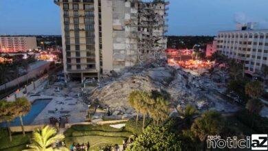 Prédio residencial nos Estados Unidos desaba