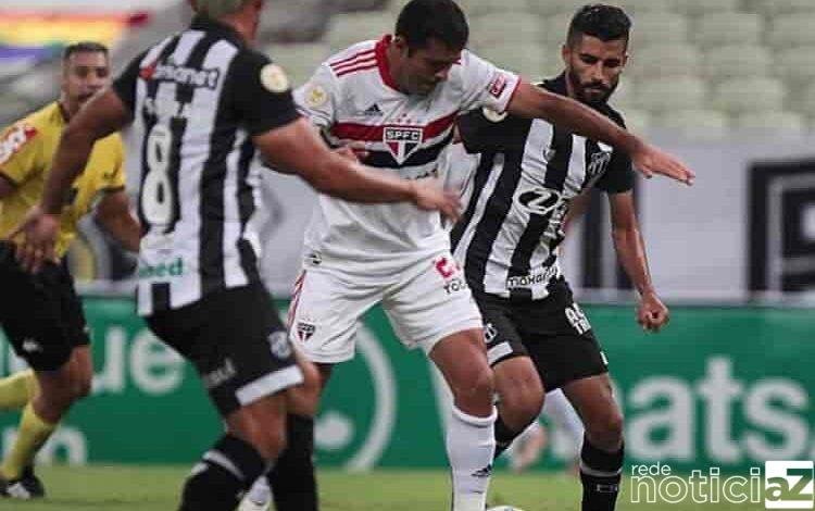Em partida realizada no estádio do Castelão, o Ceará e o São Paulo empataram em 1 a 1. Com isso, o Vozão terminou a rodada na 12ª posição com