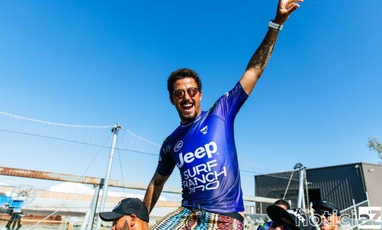 Mundial de Surf: Filipe Toledo leva a etapa de Surf Ranch
