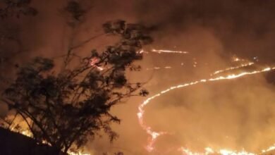 Área extensa de Campo Limpo Paulista sofre com incêndio