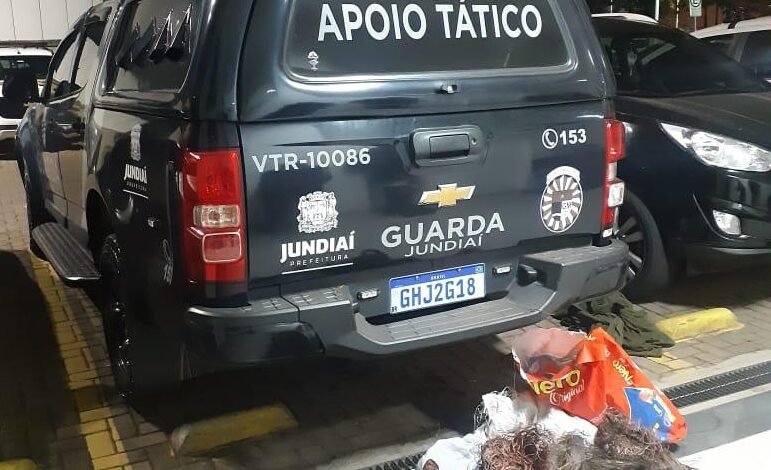 Guarda de Jundiaí apreende cerca de 100 Kg de fios de cobre