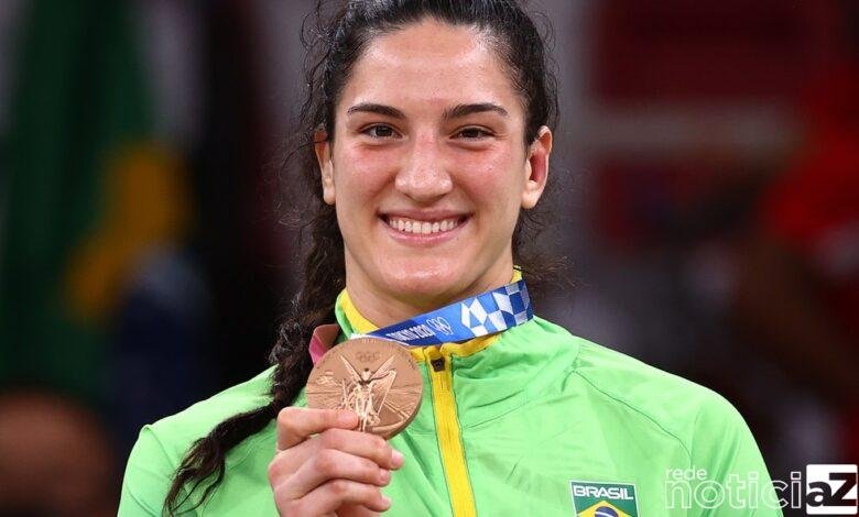 No judô, Mayra Aguiar fatura o bronze e faz história
