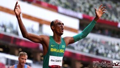 Alison dos Santos corre e salta para conquistar o bronze nos 400m com barreiras