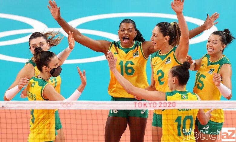 Olimpíadas: Brasil vence a Coreia do Sul e garante vaga na final do vôlei feminino