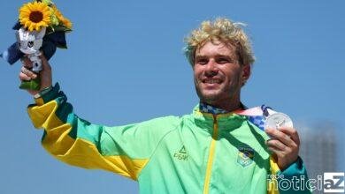 Pedro Barros conquista a prata no skate park olímpico