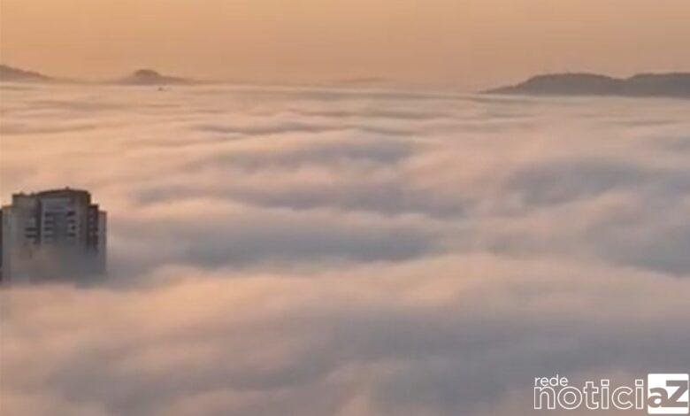 VÍDEO - Neblina toma conta da Baixada Santista