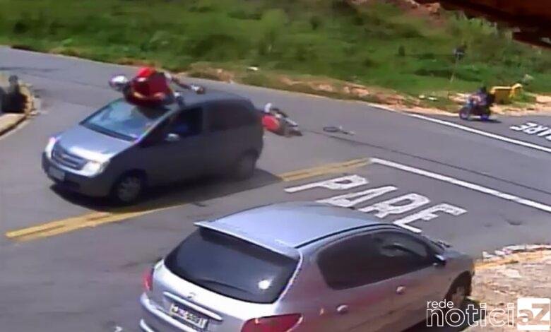 Motociclista sofre impressionante acidente em Várzea Paulista