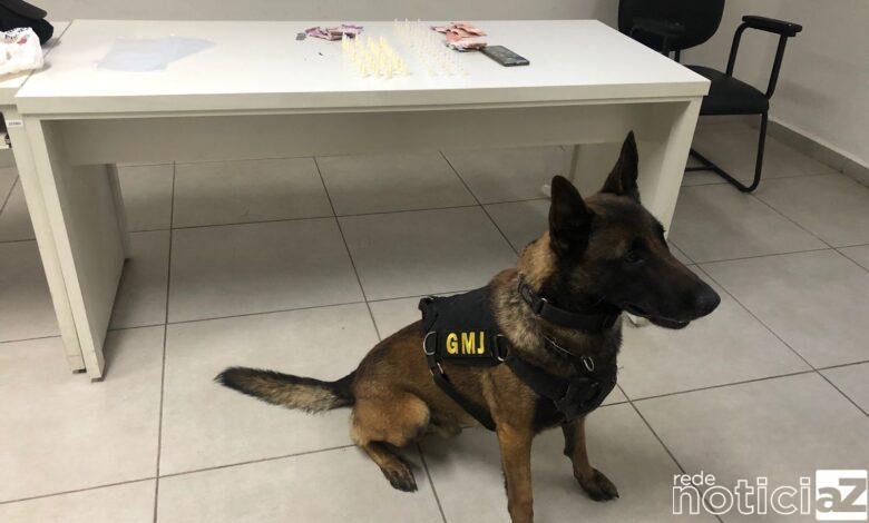 A equipe do Canil da GM de Jundiaí apreendeu duas sacolas com drogas e deteve dois menores. Os Guardas estavam em patrulhamento comunitário