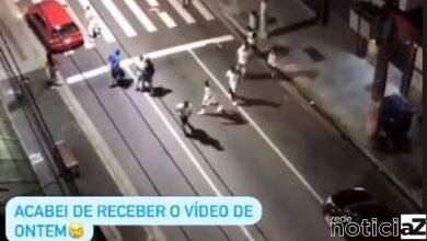 Diego Tardelli mostra imagens da emboscada sofrida em Santos