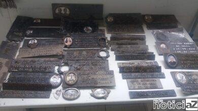Guarda de Várzea Paulista recupera placas de identificação de túmulos furtadas