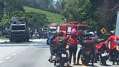 Estrada que liga Campo Limpo Paulista à Cajamar registra incêndio de caminhão
