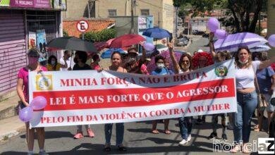 Caminhada em Louveira alerta sobre a violência contra a mulher
