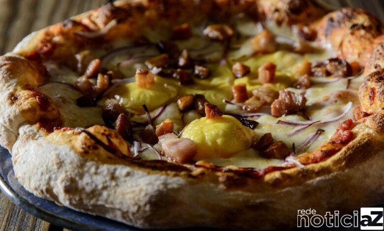 A pizza da vez é com gema mole